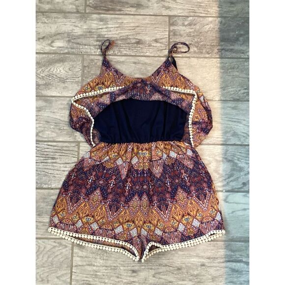 Liberty Love Small Aztec Romper Sleeveless Cami Summer Festival - Picture 4 of 8